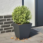 vidaXL Jardinieră de grădină, antracit, 30x30x30 cm, oțel vidaXL Jardinieră de grădină, antracit, 30x30x30 cm, oțel