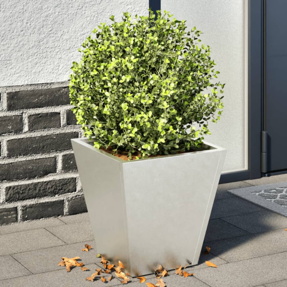 vidaXL Jardiniere grădină, 2 buc., 30x30x30 cm, oțel inoxidabil