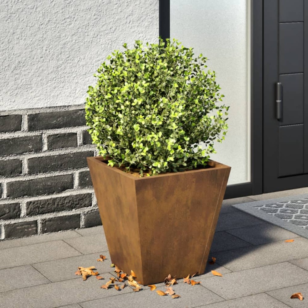 vidaXL Jardinier de grădină 30x30x30 cm Oțel rezistent la intemperii