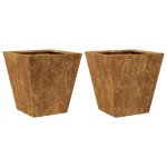vidaXL Jardiniere de grădină 2 buc 30x30x30 cm Oțel pentru intemperii vidaXL Jardiniere de grădină 2 buc 30x30x30 cm Oțel pentru intemperii