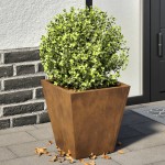 vidaXL Jardiniere de grădină 2 buc 30x30x30 cm Oțel pentru intemperii vidaXL Jardiniere de grădină 2 buc 30x30x30 cm Oțel pentru intemperii