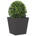 vidaXL Jardiniere de grădină 2 buc., negru, 40x40x40 cm, oțel vidaXL Jardiniere de grădină 2 buc., negru, 40x40x40 cm, oțel