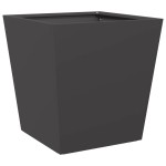 vidaXL Jardiniere de grădină 2 buc., negru, 40x40x40 cm, oțel vidaXL Jardiniere de grădină 2 buc., negru, 40x40x40 cm, oțel