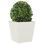 vidaXL Jardiniere de grădină 2 buc., alb, 40x40x40 cm, oțel vidaXL Jardiniere de grădină 2 buc., alb, 40x40x40 cm, oțel