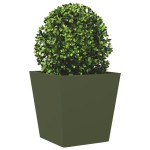 vidaXL Jardinieră de grădină, verde măsliniu, 40x40x40 cm, oțel vidaXL Jardinieră de grădină, verde măsliniu, 40x40x40 cm, oțel