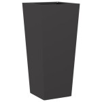 vidaXL Jardiniere de grădină, 2 buc., negru, 35x35x75 cm, oțel vidaXL Jardiniere de grădină, 2 buc., negru, 35x35x75 cm, oțel