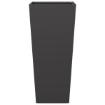 vidaXL Jardiniere de grădină, 2 buc., negru, 35x35x75 cm, oțel vidaXL Jardiniere de grădină, 2 buc., negru, 35x35x75 cm, oțel