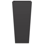 vidaXL Jardiniere de grădină, 2 buc., negru, 35x35x75 cm, oțel vidaXL Jardiniere de grădină, 2 buc., negru, 35x35x75 cm, oțel