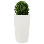 vidaXL Jardinieră de grădină, alb, 35x35x75 cm, oțel vidaXL Jardinieră de grădină, alb, 35x35x75 cm, oțel
