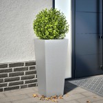 vidaXL Jardinieră de grădină, 35x35x75 cm, oțel galvanizat vidaXL Jardinieră de grădină, 35x35x75 cm, oțel galvanizat