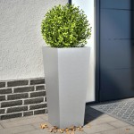 vidaXL Jardiniere grădină, 2 buc., 35x35x75 cm, oțel galvanizat