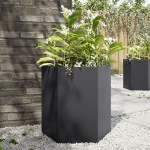 vidaXL Jardiniere de grădină, 2 buc. negru 46x40x45 cm oțel hexagonală vidaXL Jardiniere de grădină, 2 buc. negru 46x40x45 cm oțel hexagonală