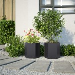 vidaXL Jardiniere de grădină, 2 buc. negru 46x40x45 cm oțel hexagonală vidaXL Jardiniere de grădină, 2 buc. negru 46x40x45 cm oțel hexagonală