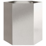 vidaXL Jardinieră de grădină 46x40x45 cm oțel inoxidabil hexagonal