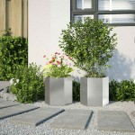 vidaXL Jardiniere grădină 2 buc. 46x40x45cm oțel inoxidabil hexagonală