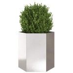 vidaXL Jardiniere grădină 2 buc. 46x40x45cm oțel inoxidabil hexagonală