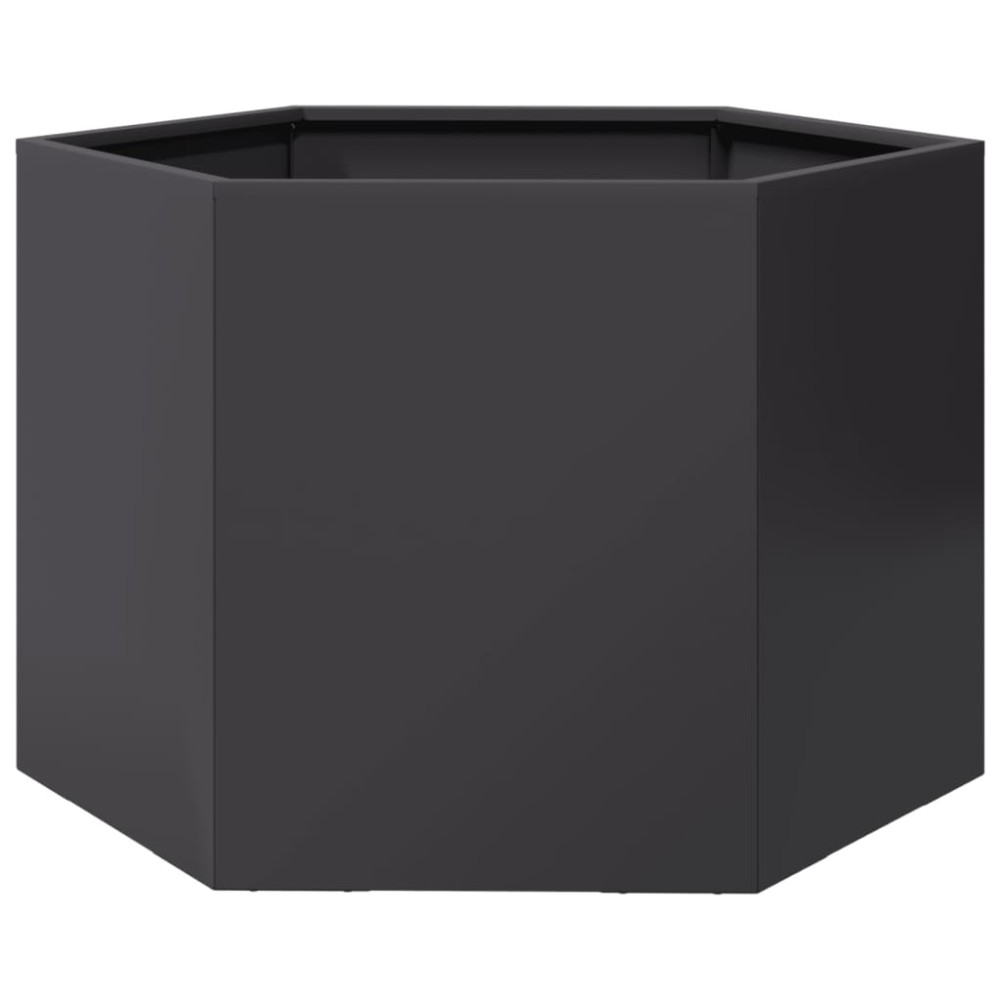 vidaXL Jardinieră de grădină negru 69x60x45 cm oțel hexagonal