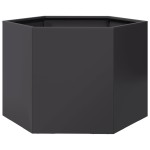 vidaXL Jardinieră de grădină negru 69x60x45 cm oțel hexagonal vidaXL Jardinieră de grădină negru 69x60x45 cm oțel hexagonal