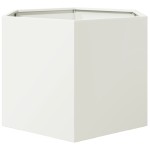 vidaXL Jardinieră de grădină alb 69x60x45 cm oțel hexagonal