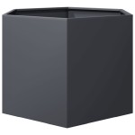 vidaXL Jardinieră de grădină antracit 69x60x45 cm oțel hexagonal