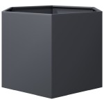 vidaXL Jardinieră de grădină antracit 69x60x45 cm oțel hexagonal