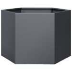 vidaXL Jardinieră de grădină antracit 69x60x45 cm oțel hexagonal