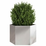 vidaXL Jardinieră de grădină 69x60x45 cm oțel inoxidabil hexagonal