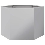 vidaXL Jardinieră de grădină 69x60x45 cm oțel galvanizat hexagonal