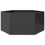 vidaXL Jardinieră de grădină negru 104x90x45 cm oțel hexagonal vidaXL Jardinieră de grădină negru 104x90x45 cm oțel hexagonal