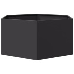 vidaXL Jardinieră de grădină negru 104x90x45 cm oțel hexagonal vidaXL Jardinieră de grădină negru 104x90x45 cm oțel hexagonal