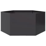 vidaXL Jardinieră de grădină negru 104x90x45 cm oțel hexagonal vidaXL Jardinieră de grădină negru 104x90x45 cm oțel hexagonal