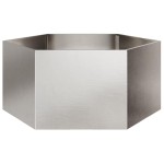 vidaXL Jardinieră de grădină 104x90x45 cm oțel inoxidabil hexagonal