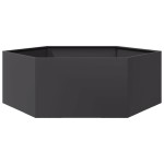 vidaXL Jardinieră de grădină negru 138x120x45 cm oțel hexagonal vidaXL Jardinieră de grădină negru 138x120x45 cm oțel hexagonal