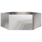 vidaXL Jardinieră de grădină 138x120x45 cm oțel inoxidabil hexagonal