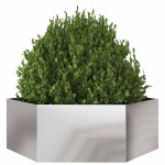 vidaXL Jardinieră de grădină 138x120x45 cm oțel inoxidabil hexagonal