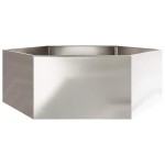 vidaXL Jardinieră de grădină 138x120x45 cm oțel inoxidabil hexagonal