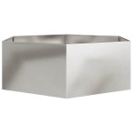 vidaXL Jardinieră de grădină 138x120x45 cm oțel inoxidabil hexagonal