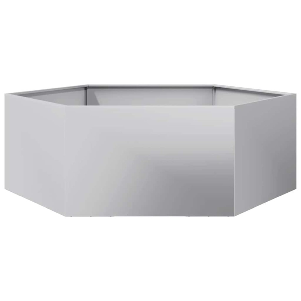 vidaXL Jardinieră de grădină 138x120x45 cm oțel galvanizat hexagonal