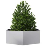 vidaXL Jardinieră de grădină 138x120x45 cm oțel galvanizat hexagonal