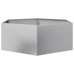 vidaXL Jardinieră de grădină 138x120x45 cm oțel galvanizat hexagonal