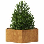 vidaXL Jardinieră de grădină 138x120x45 cm oțel de intemperii
