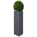 vidaXL Jardinieră grădină, antracit, 30x26x75 cm, oțel, triunghiulară vidaXL Jardinieră grădină, antracit, 30x26x75 cm, oțel, triunghiulară
