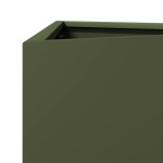 vidaXL Jardinieră de grădină, verde, 30x26x75 cm, oțel, triunghiulară vidaXL Jardinieră de grădină, verde, 30x26x75 cm, oțel, triunghiulară