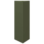 vidaXL Jardiniere grădină, 2 buc., verde, 30x26x75 cm, oțel, triunghi