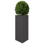 vidaXL Jardiniere grădină 2 buc., negru, 40x34,5x70 cm, oțel, triunghi