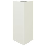 vidaXL Jardiniere grădină, 2 buc., alb, 40x34,5x70 cm, oțel, triunghi