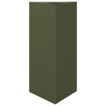 vidaXL Jardiniere grădină, 2 buc., verde, 40x34,5x70cm, oțel, triunghi