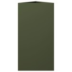 vidaXL Jardiniere grădină, 2 buc., verde, 40x34,5x70cm, oțel, triunghi