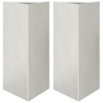 vidaXL Jardiniere grădină, 2 buc. 40x40x75 cm oțel inoxidabil triunghi vidaXL Jardiniere grădină, 2 buc. 40x40x75 cm oțel inoxidabil triunghi