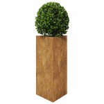 vidaXL Jardiniere grădină, 2 buc. 40x40x75 cm oțel intemperii triunghi